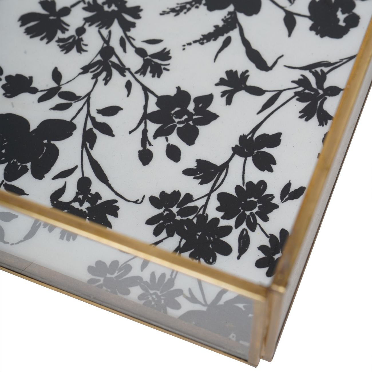 Laura Ashley Gold & Clear Glass Box In Rye | Large